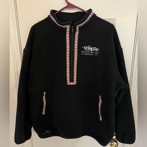 Vintage Wintergreen Northern Wear Fleece International Wolf Center Medium